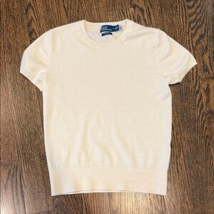 Women's Polo Ralph Lauren Cashmere Crewneck Short Sleeve Sweater M